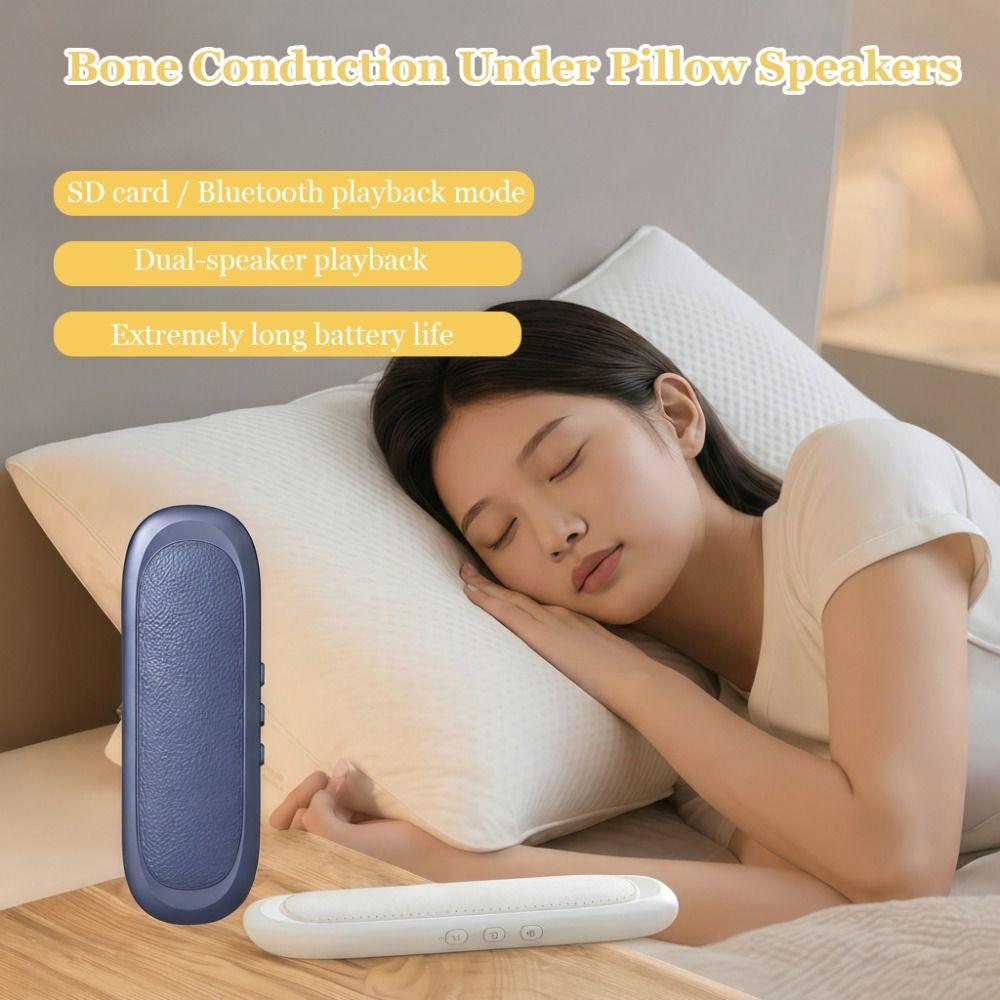 Timed Shutdown Bone Conduction Speaker Bluetooth 5.4 Sleep Pillow Speaker  for Nap Meditation