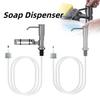 Hand Pressure Pump Soap Dispenser Silicone Extension Tube Countertop Soap Dispenser  Bathroom Use