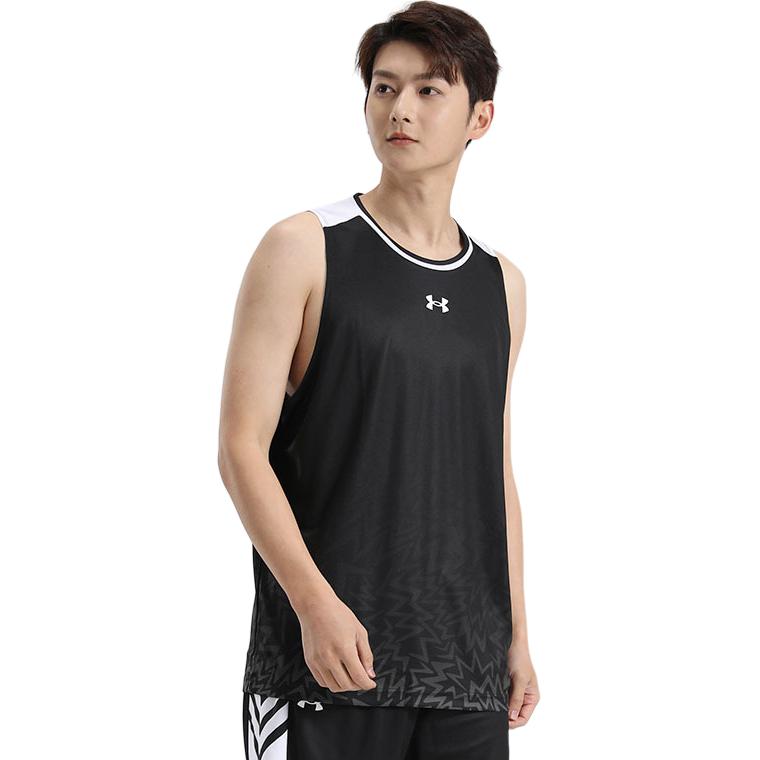 Under Armour Loose Running Fitness Breathable Quick-Dry Crew Neck Sleeveless Tank Top Men Tops Black 24500108-001
