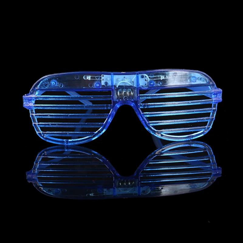3 Neon Colours Eyeshade Lampshade Luminous LED Glasses for Christmas Party Mardi Gras Decor and Festive Party Glasses