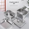 Sule 304 Stainless Steel Rectangular Food Pan with Lid