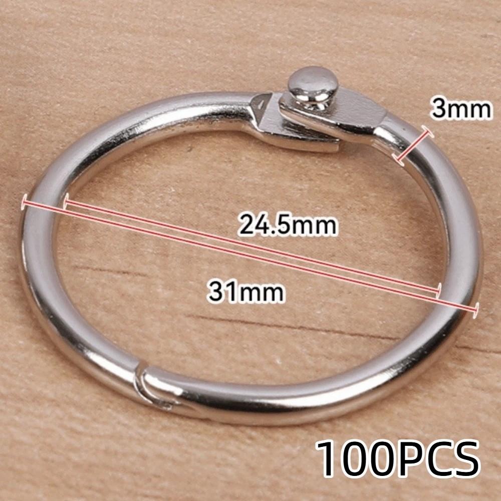 50/100Pcs O Ring Metal Binder Ring Sturdy Paper Binder Ring Loose Leaf Ring School Office Supplies