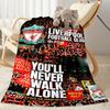 Coperta Morbida Calda Accogliente del Liverpool Football Club Ottima per Sedia da Ufficio Sedia Letto Per Tutte le Stagioni Arredamento Elegante Regalo per Viaggi Casa Compleanni
