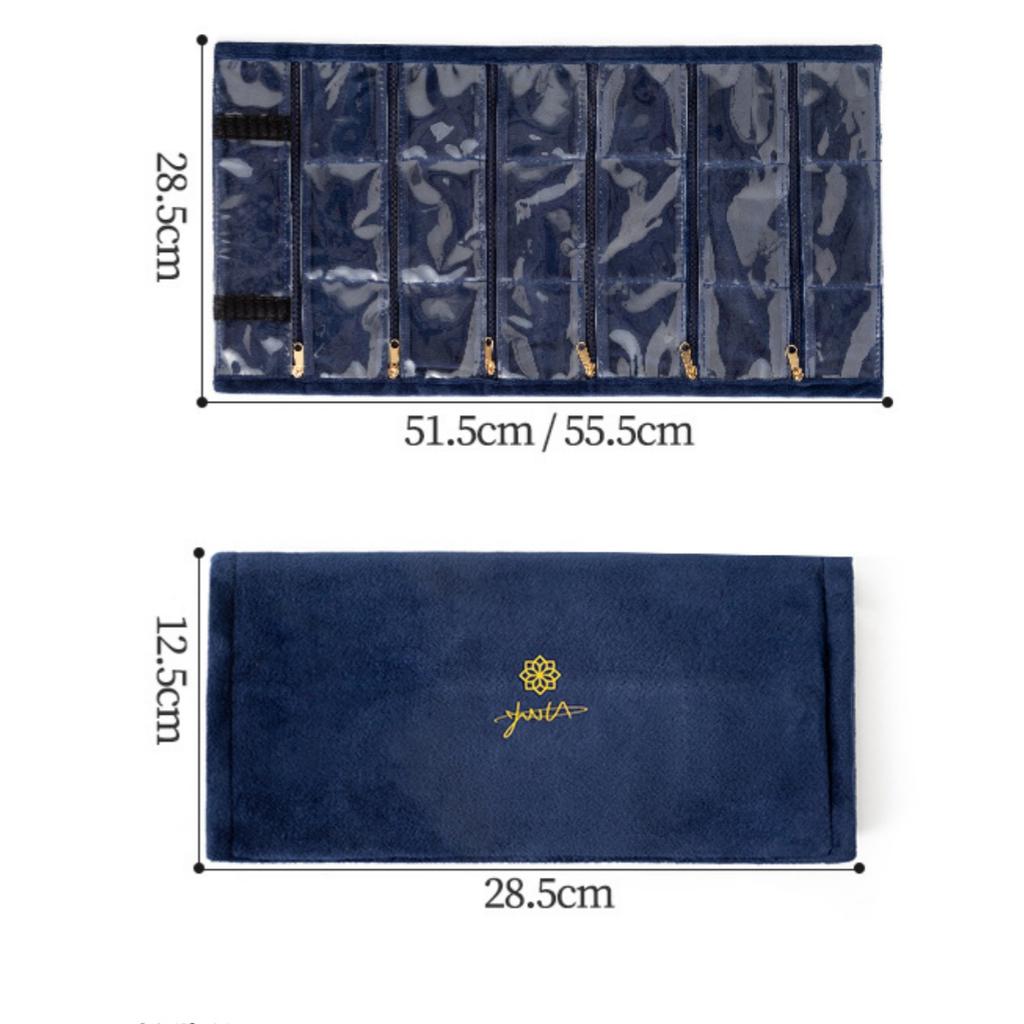 Jewelry Storage Roll Lightweight Jewel Organizer Case Necklaces Rings Earrings Bag Modern Travel Jewelry Organizer For Gift For