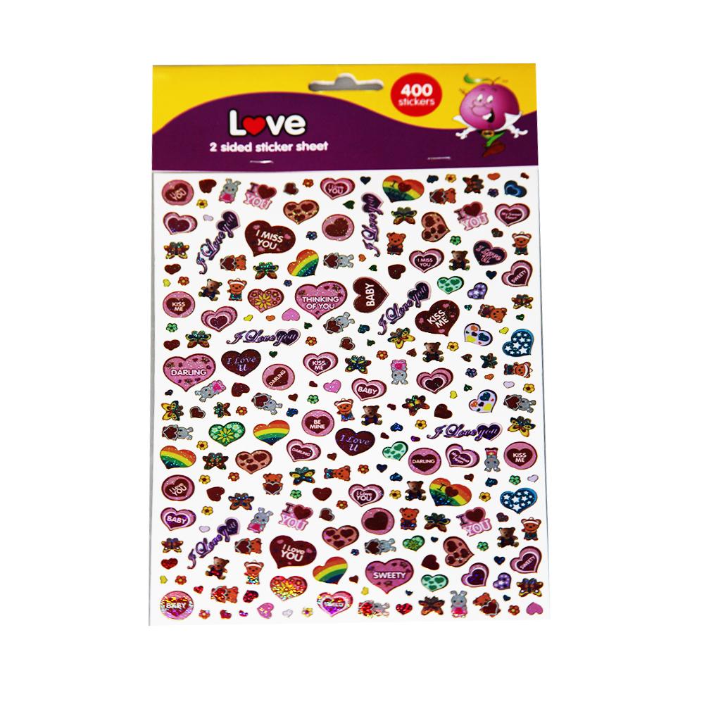 List samolepek Purple Peach Love A5