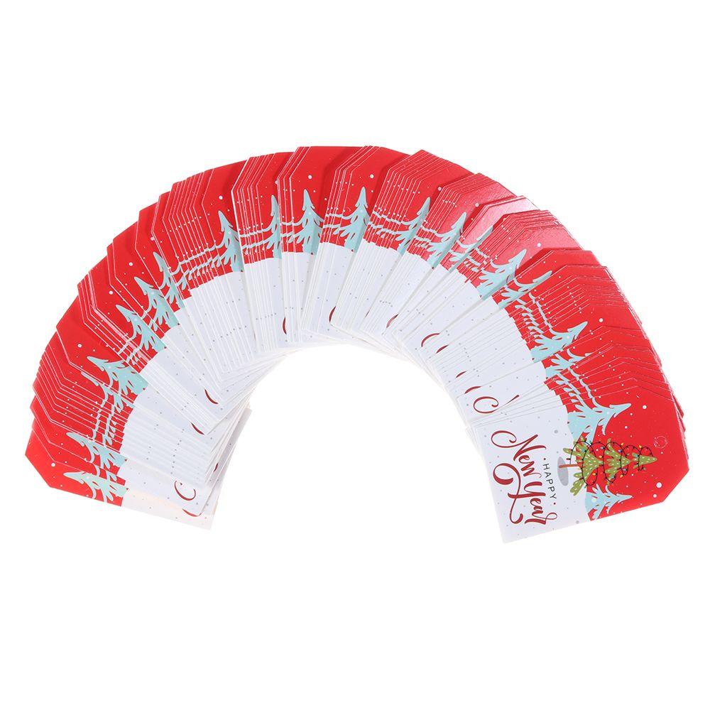 100pcs DIY Xmas Decoration Kraft Paper Christmas Labels Hang Tags Kraft Tag Gift Wrapping