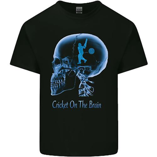 Cricket on the Brain Funny Cricketer Mens Cotton T-Shirt Tee Top XL