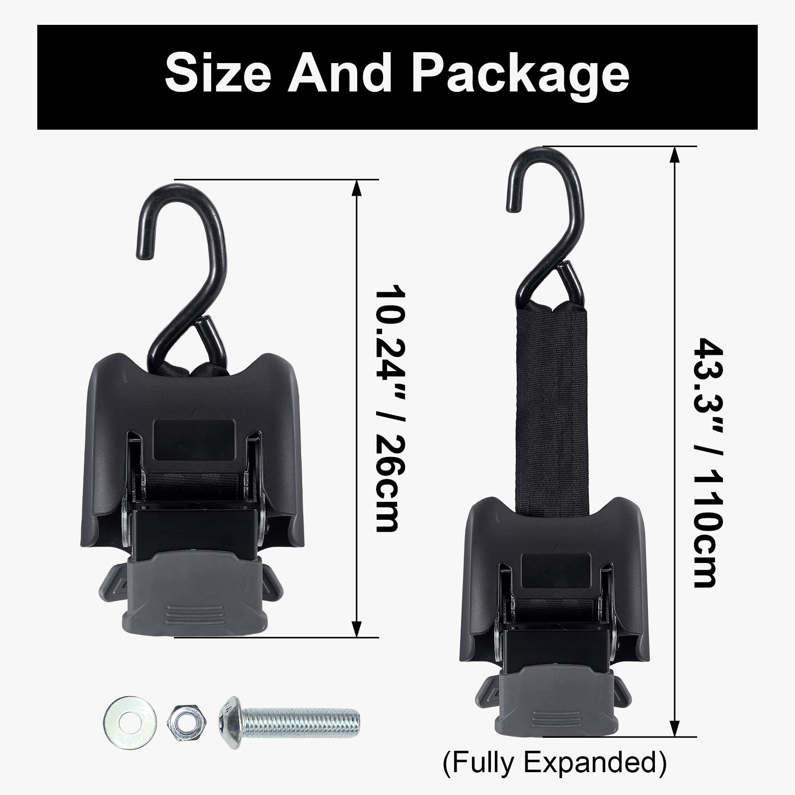 On Boat Transom Tie Down Straps to Trailer Heavy Duty Retractable Ratchet Straps, 2x43 , 2500lbs Break Strength for Water, 1Pack 2x43 ,PL-AC11-1