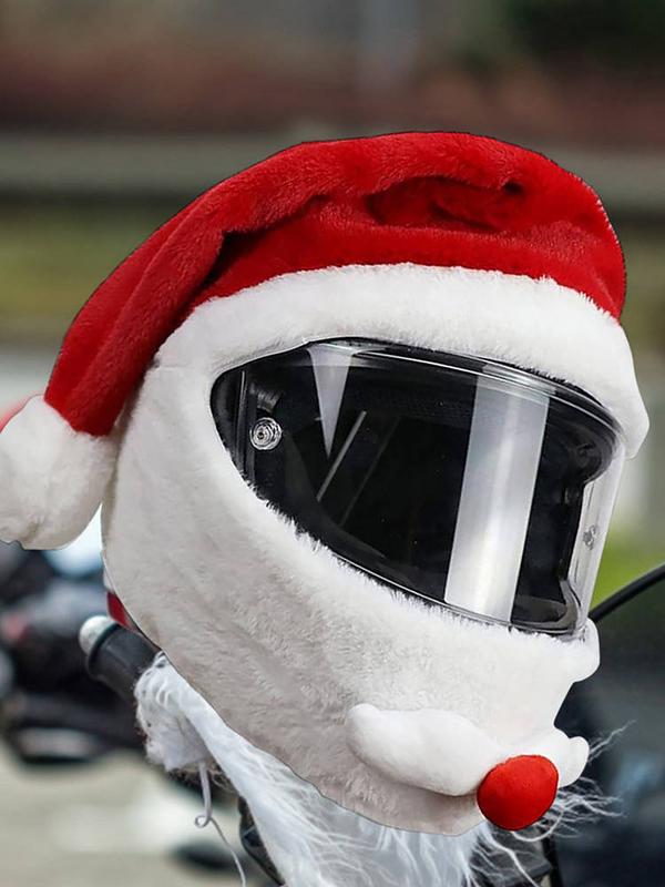 Christmas Hat Motorcycle Helmet Cover Easily Put On And Taken Off Personal Motorbike Full Helmets For All Seasons Fits