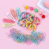 220PCS/Set Candy Color Kids Girls Gifts Hairpin Hair Clip Hair Rope Accessories