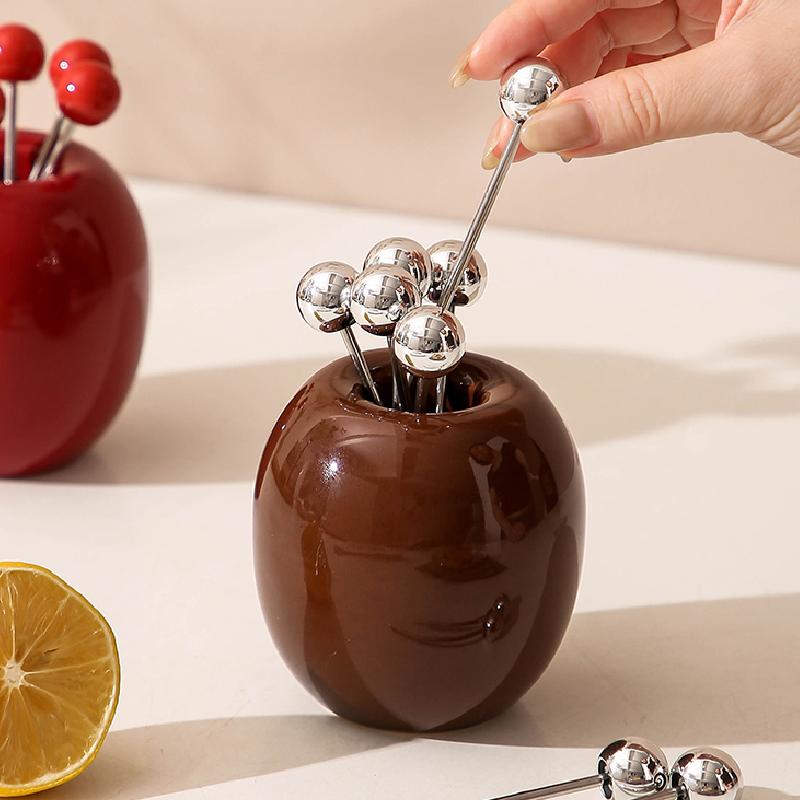 Luxury Stainless Steel Fruit Fork Set Home Dessert Fork Cute Fruit Fork Kitchen Table Tableware Home Decoration Accessories