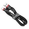 Durable Nylon Cable USB Iphone Lightning QC30 2A 3M Black/Red