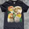 Caique Parrot Moon Shirt, Tropical Bird Full Moon Tee, Exotic Wildlife Lover