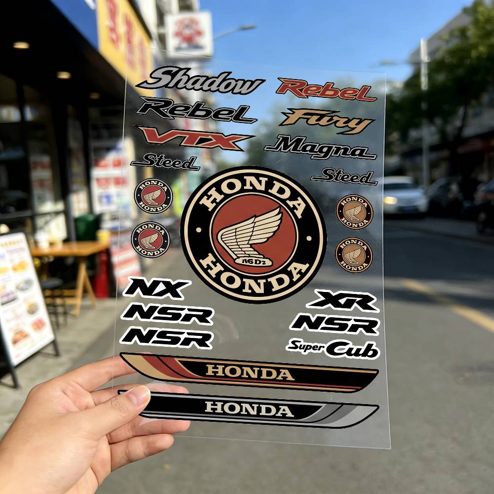 FOR HONDA RACING Long Lasting Waterproof Reflective Sticker Scratch Conceal Fit Motorcycle Car Helmet Fridge Water Cup DecalsOW3 lcnd9