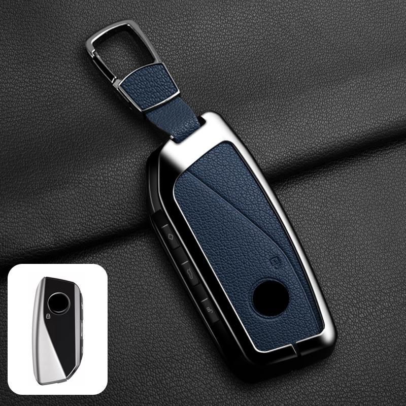 Leather Car Remote Key Case Cover Shell for BMW 7 Series G70 G09 XM U06 G81 M3 2023 I7 X7 G07 LCI IX I20 X1 U11 Protector Fob