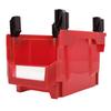 Parts Storage Box Plastic Hangable Stackable Storage Tray for Candy Hardware Craft Supplies 276 X 213 X 178mm Red