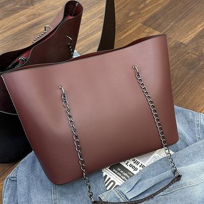 2025 New Trendy Korean Version of Literary and Artistic Large-capacity Textured Bag, Foreign Style Shoulder Big Bag, Women's Simple Fashion Tote Bag