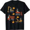 Fall Construction Vehicles Thanksgiving Toddler Boys Kids T-Shirt