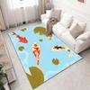 Japanese Luxury Koi Fish Flowers Pattern Living Room Anti Slip Area Carpet Bathroom Mat Doormat Bedroom Outdoor Mat Home Decor
