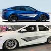 2PCS Car Door Side Stickers For Tesla Model Y PVC Vinyl Decals Waterproof Auto Body Styling DIY Decoration Stickers Accessories