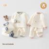 Autumn/Winter High-Waisted Infant & Toddler Clothing Set: 2-Piece Kids' Underwear
