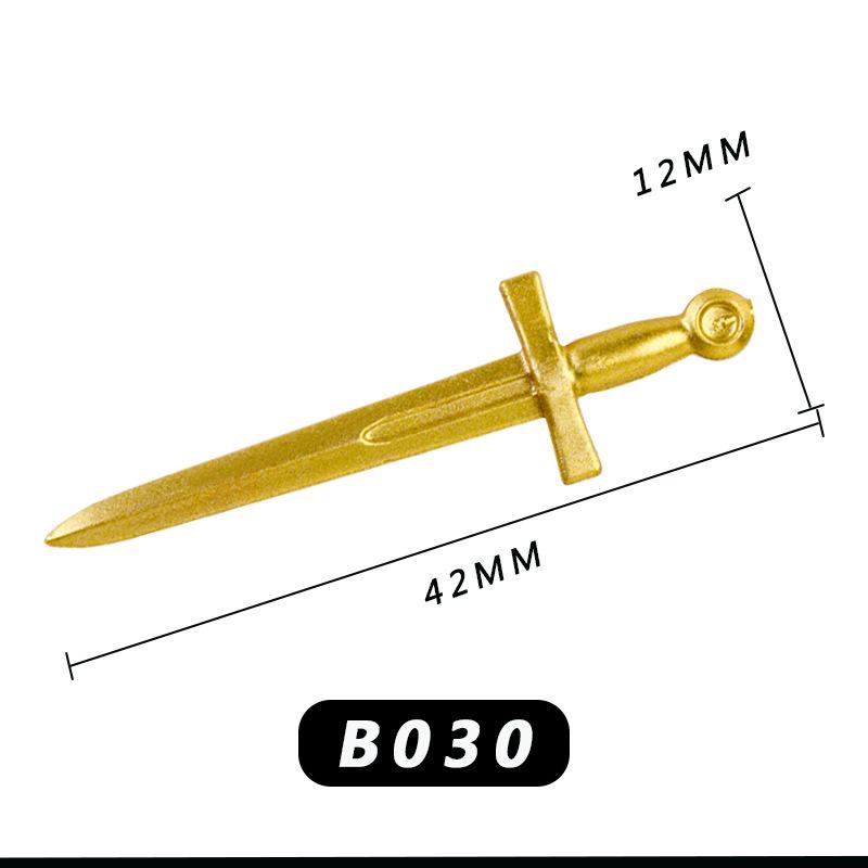 Medieval Knight Scene Minifigure: Fountain, Rapier, Compatible with LEGO Bricks