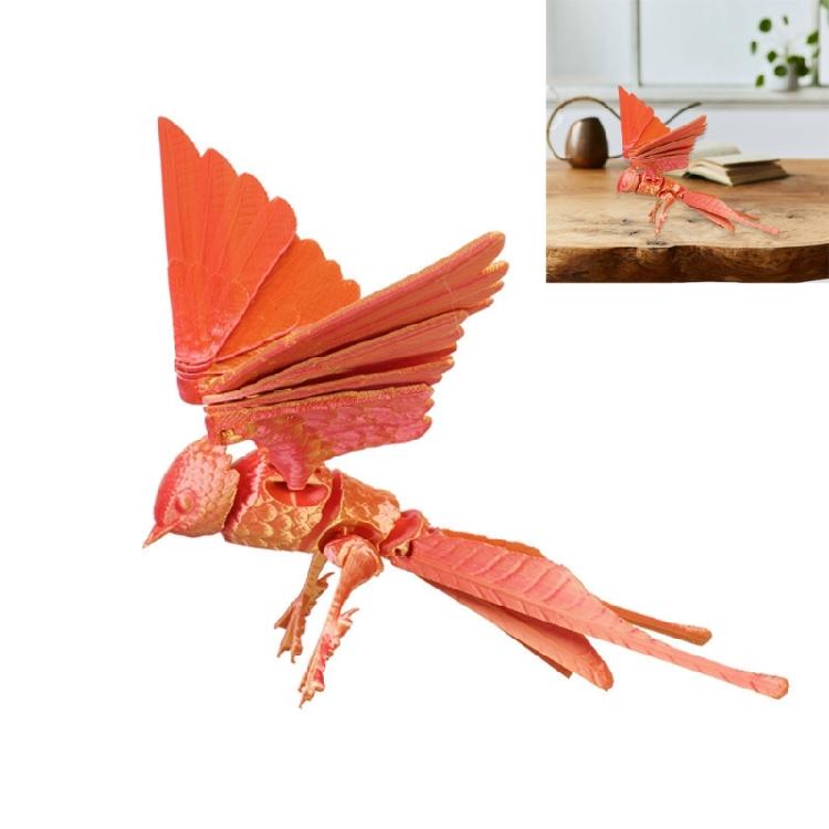 Rândunică imprimată 3D, Articulații flexibile Jucărie Fidgety articulată Statuete realiste de rândunică Ornament pentru decorațiuni de casă și birou