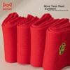 MiiOW 5 Pairs Red Socks for the Year of the Horse Men's New Year Gift Lucky Socks Wedding Present