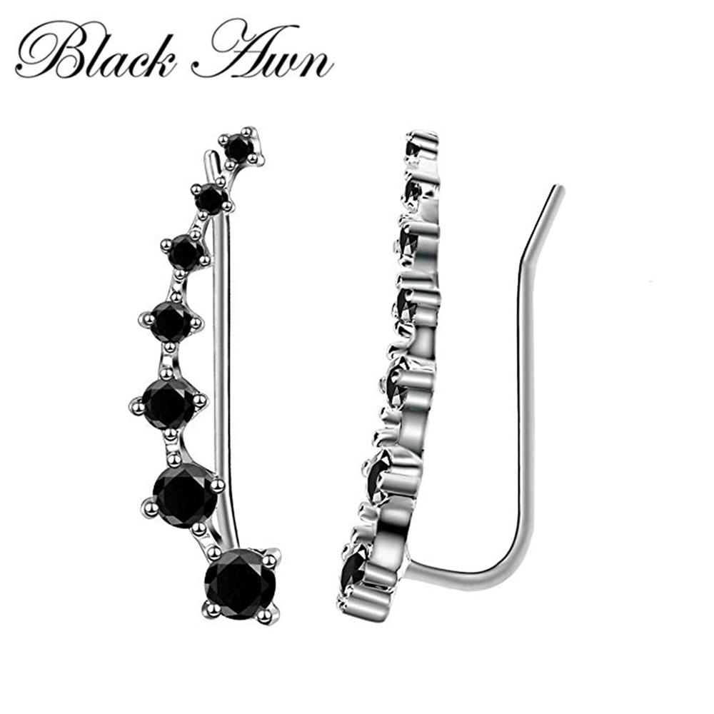 Black Awn Brincos de noivado para mulheres Boucles D'oreilles
