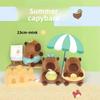 Circle Swimming Summer Coconut Capybara Plush Toy Super Soft Fabric Bedroom Kids