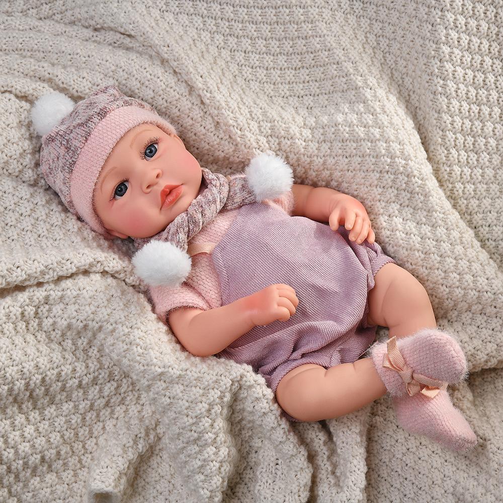 17.72inch Reborn Dolls Cloth Body Lovely Soft Dolls 45cm Realistic Dolls No Hair Adorable Reborn Toys For Adults Birthday Gifts
