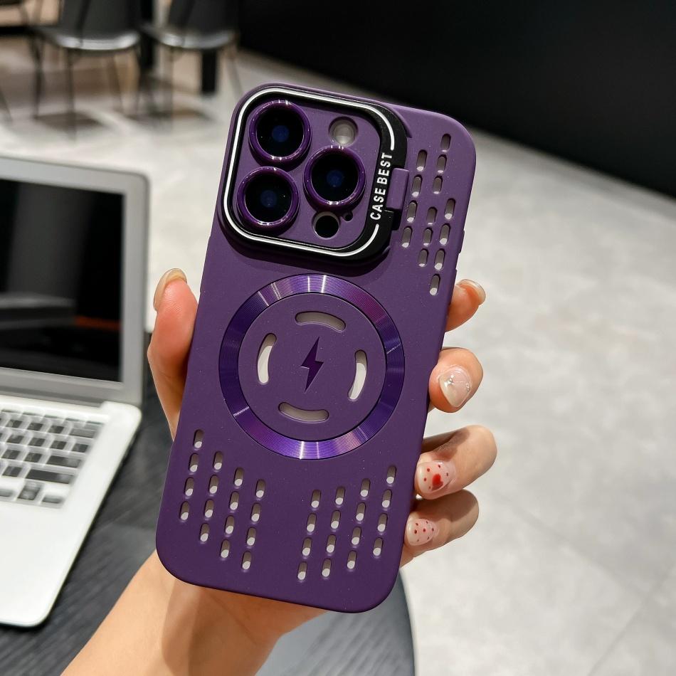 Breathable Soft Back Case for iPhone 16 15 14 13 12 11 Pro Max Plus Cooling Heat Dissipation Magnetic Phone Cover