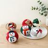Wool Felt Snowman & Elk Christmas Tree Ornaments - Festive Window & Mall Decor
