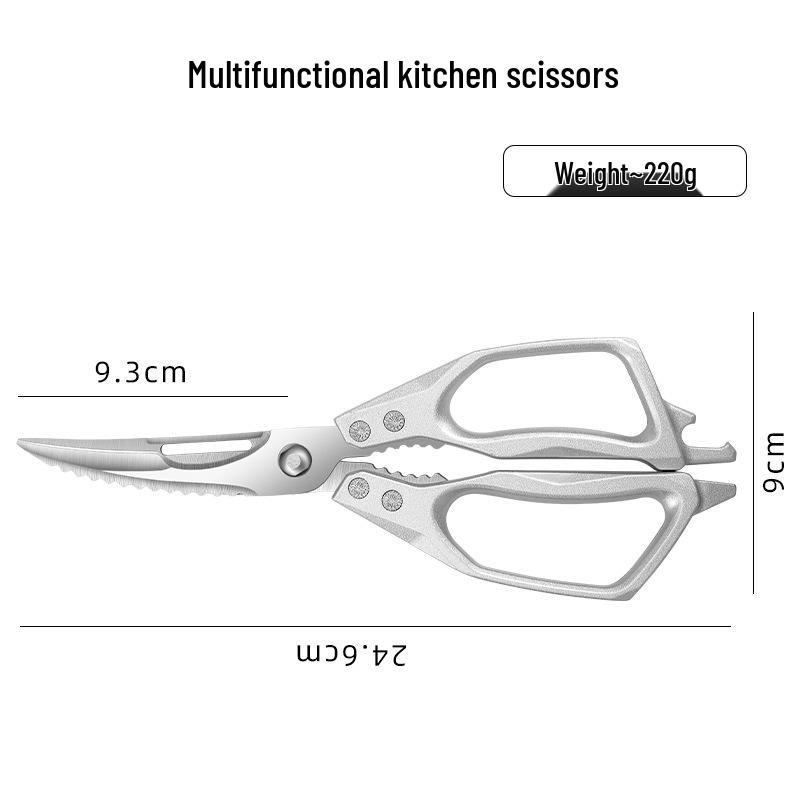 Multi-Functional Stainless Steel Kitchen Scissors for Chicken Bones, Detachable and Sharp