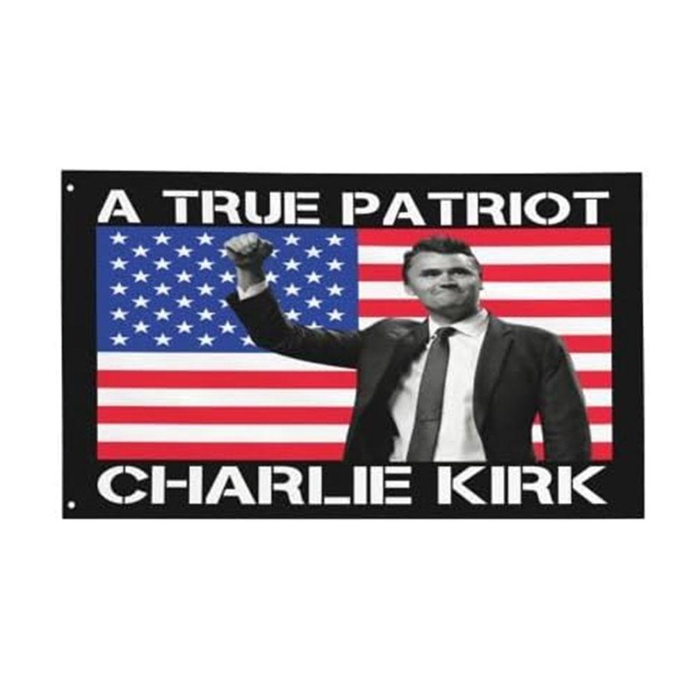 

A true patriot Charlie Kirk flag ,flower carpet outdoor flag garden yard flag with two metal rings