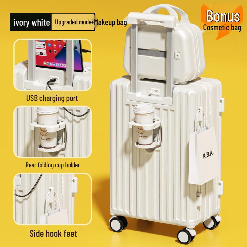 

Kuaichi 26-inch Sky Blue Durable Travel Suitcase