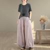 plus size Vintage high waist casual loose long Women spring summer autumn jeans denim wide leg Pants