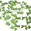 2-40M Artificial Green Ivy Vine Garland Fake Leaf Plants Rattan Hanging Creeper Garlands for Garden Wedding Party Wall Decors