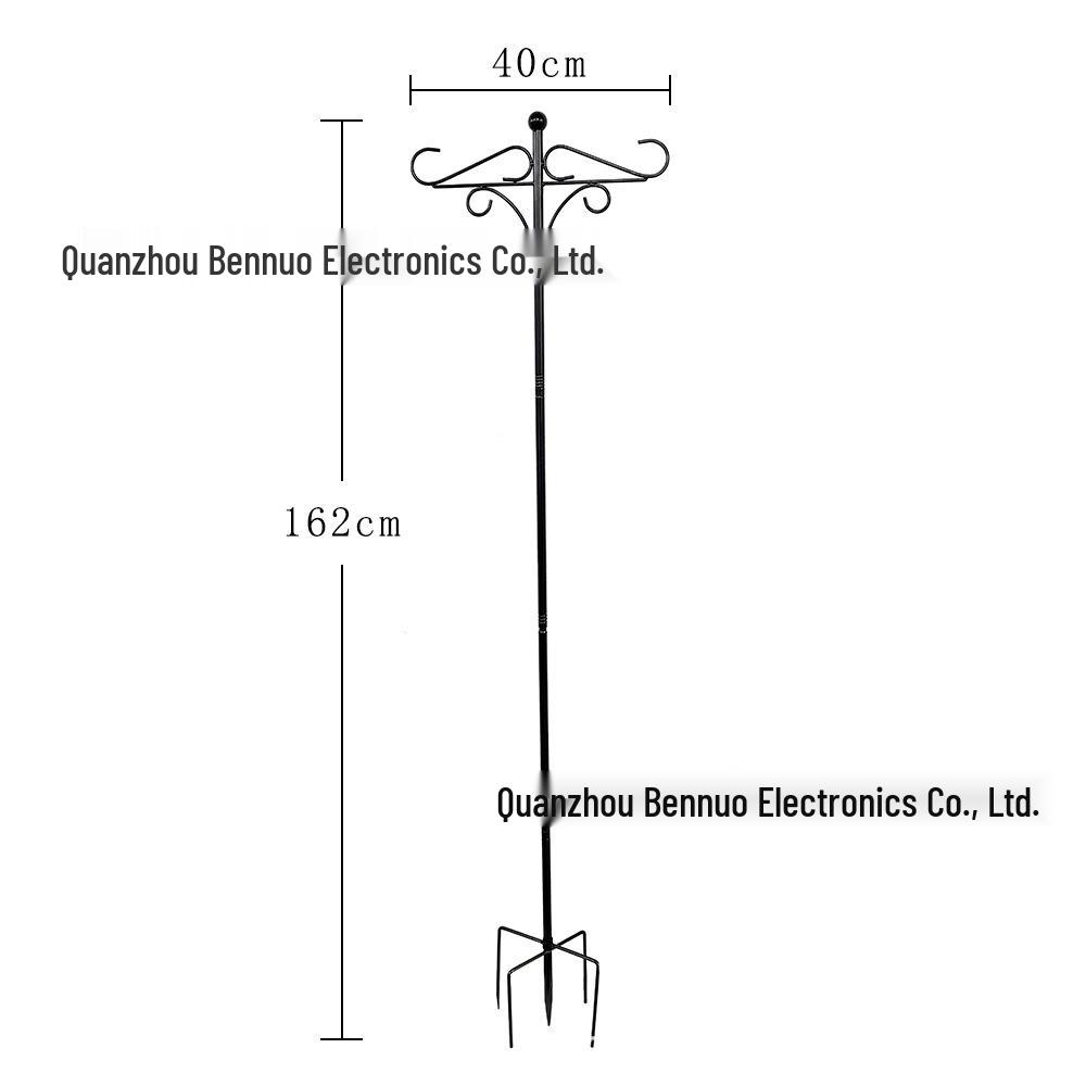 Rust-Proof Outdoor Shepherd Hook: Detachable Iron Craft for Yard and Garden