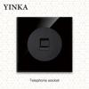 YINKA Tempered Glass 1/2/3/4 Gang 1/2 Way On / Off Wall Light Switch LED Indicator FR EU Standard Universal Home Socket