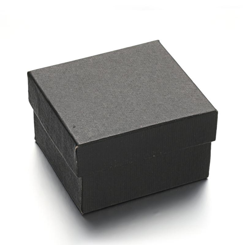 10pcs Rectangle Cardboard Jewelry Boxes for Watch with Sponge Pad Inside Black 89x81x54mm
