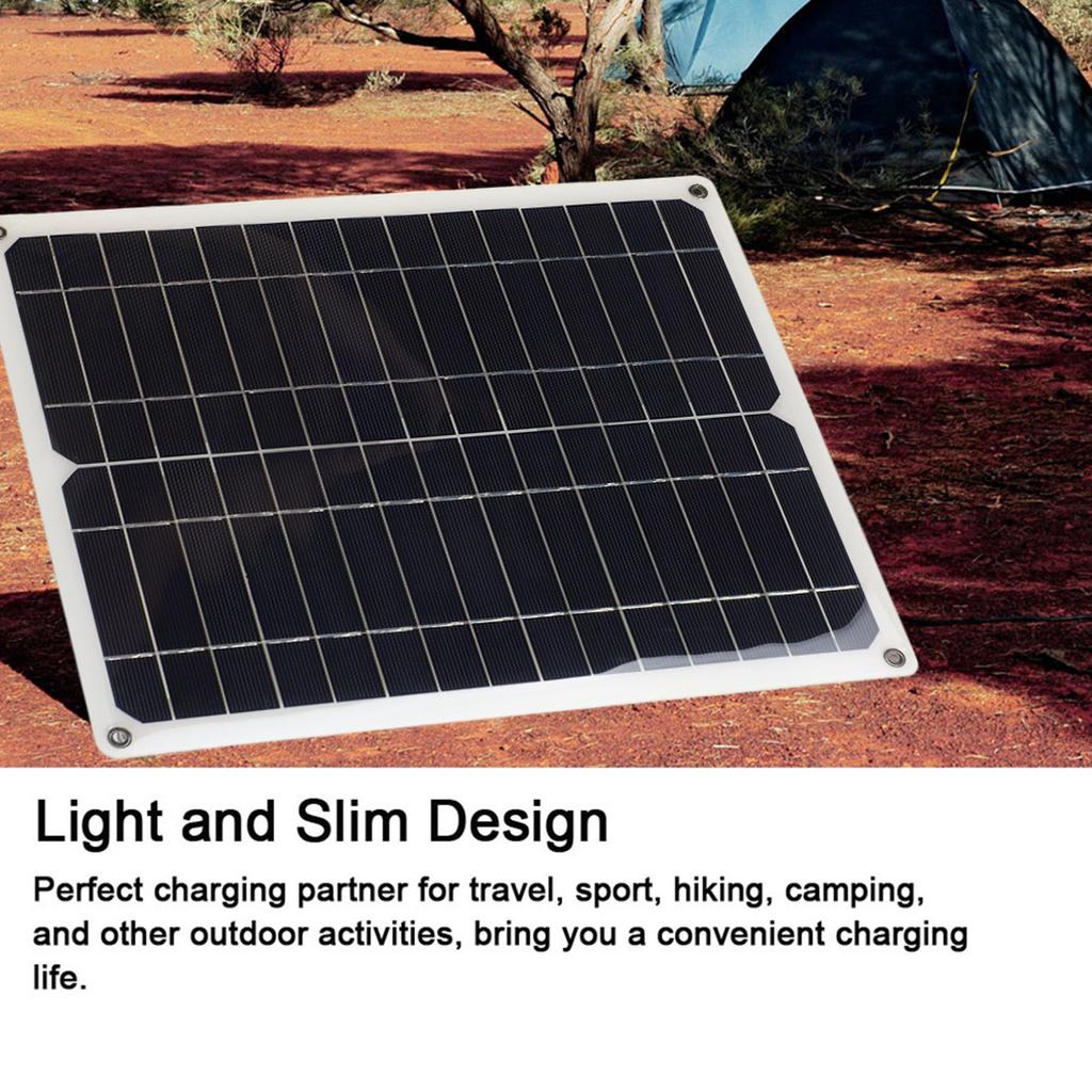 15W High Efficiency Outdoor Solar Panel Portable Mobile Power Charger 5V USB Output