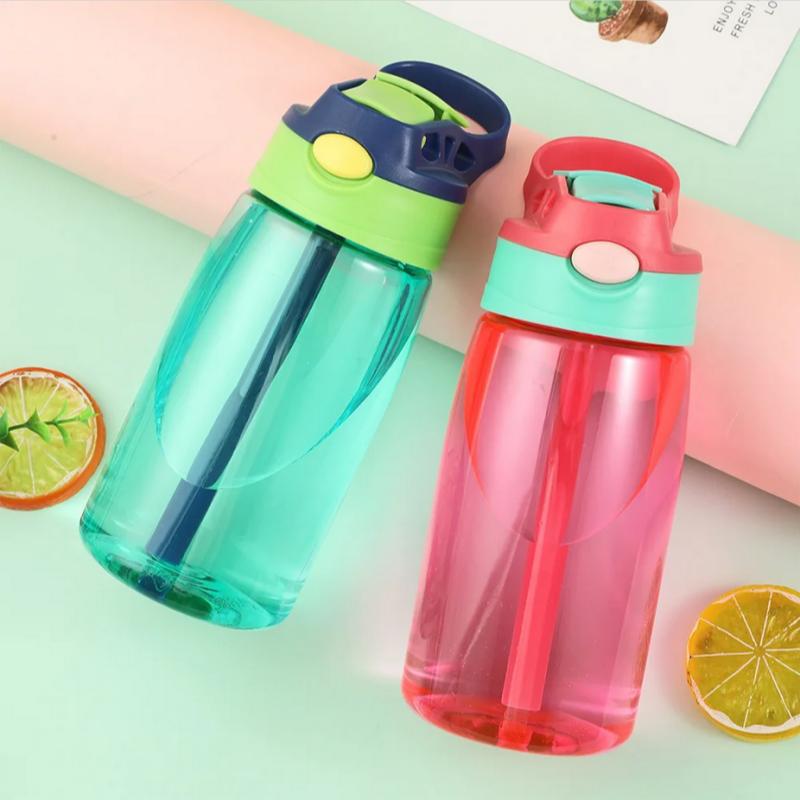 480ml butelka na wodę ze słomką dla dzieci dziewczyny przenośne butelki podróżne siłownia Fitness sportowy kubek letnia butelka na sok z zimną wodą