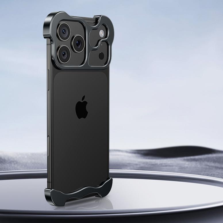 New Aluminium Alloy Special-Shaped Corner Lens Protector Phone Case Cover for iPhone 12 13 14 15 16 17 Pro Max Plus 17 Air
