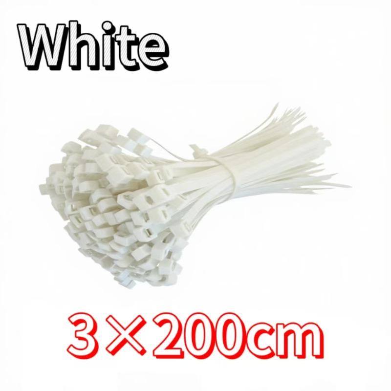 100-2000Pcs Plastic Nylon Cable Ties Self-locking Cord Ties Straps Adjustable Cables Fastening Loop Home Office Wire Zip Ties