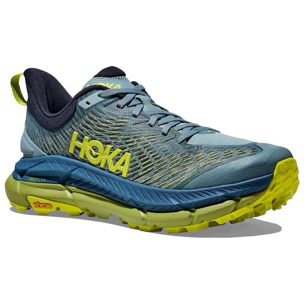 HOKA Mafate Speed 4 Stone Blue Dark Citron Men Sneakers 1129930-SBDCT