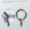 304 Stainless Steel Marine Lifting Eye Bolt with Ring, Sizes M3-M36