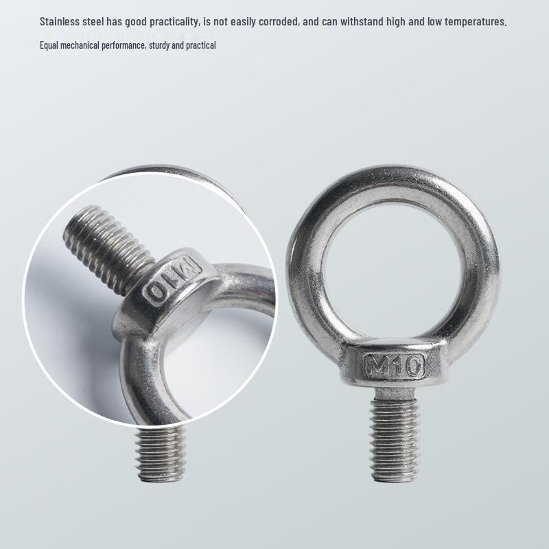304 Stainless Steel Marine Lifting Eye Bolt with Ring, Sizes M3-M36