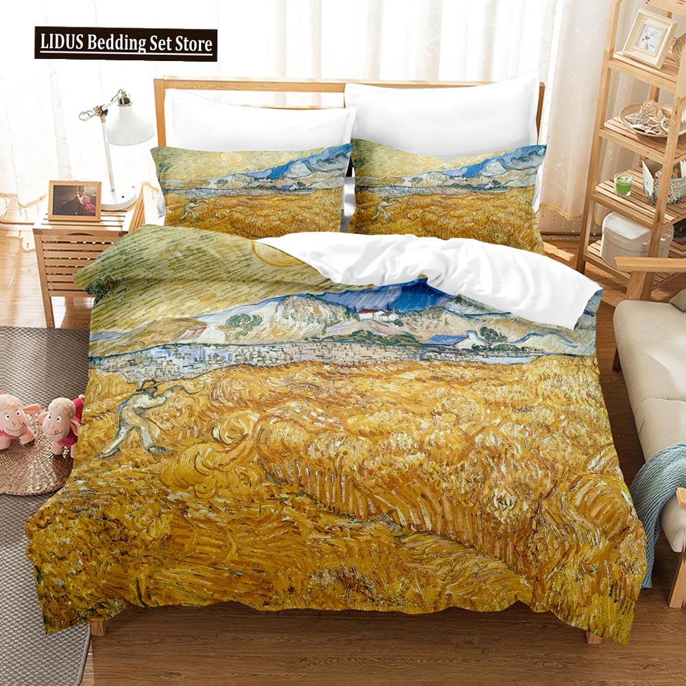 Almond Blossom By Van Gogh Duvet Cover Set Floral Flower Bedding Set For Girl Nordic Comforter Cover Queen King Size Bedding Set