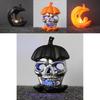 Halloween Pumpkin Skull Led Night Light With Colorful Effect For Party And Holiday Decor